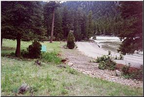Camp at 1Y1, with beach